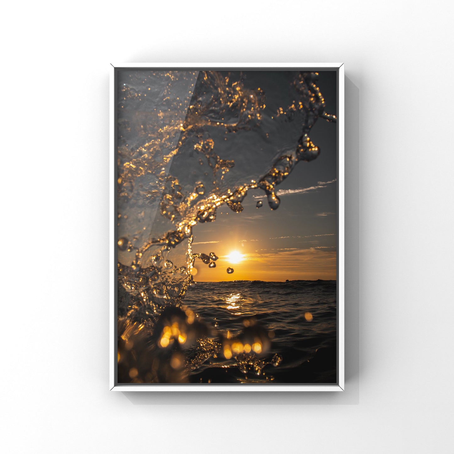 Cornwall Sunset Wave Photo Print