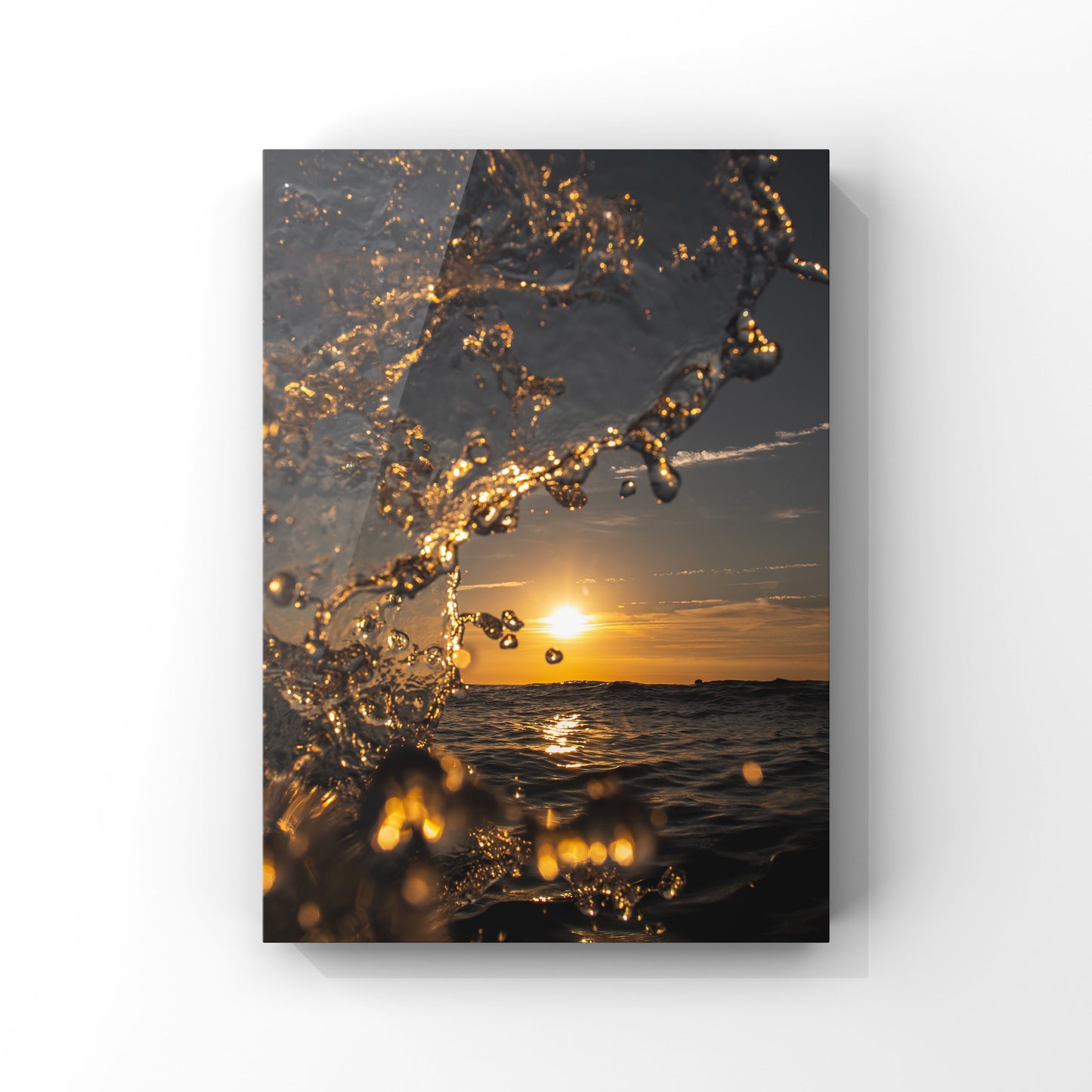 Cornwall Sunset Wave Photo Print