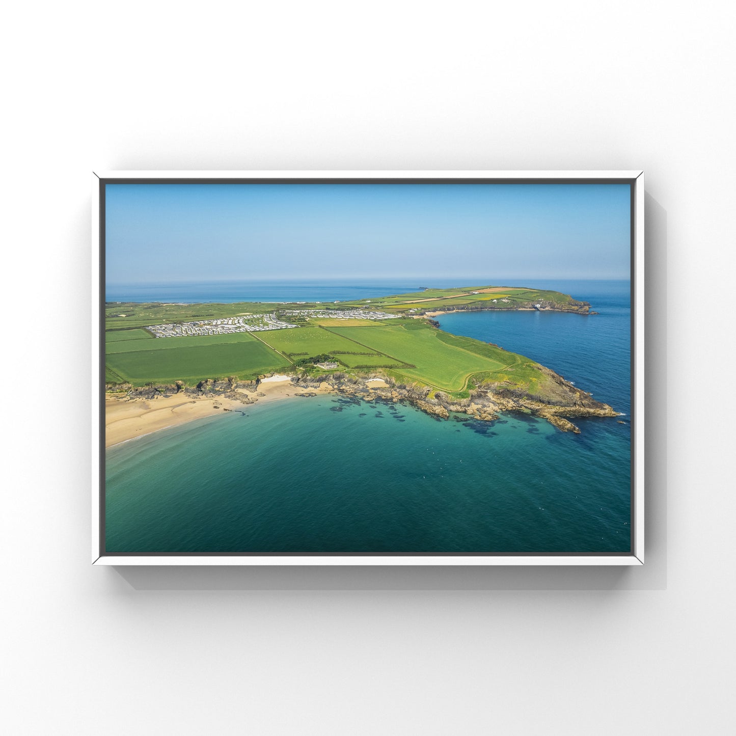 Harlyn Bay Beach Aerial Photo Print