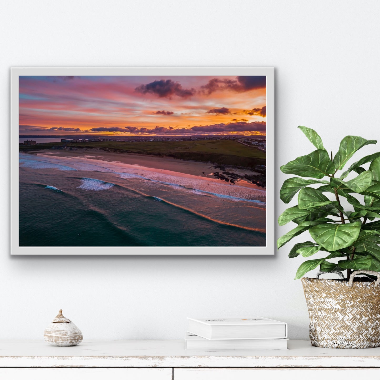 Fistral Beach Sunrise Sky Print