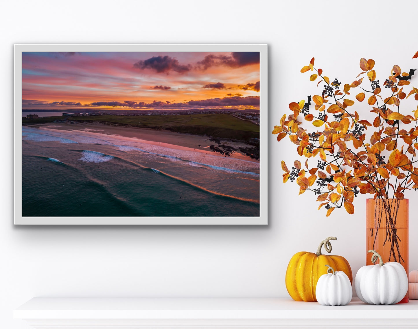 Fistral Beach Sunrise Sky Print