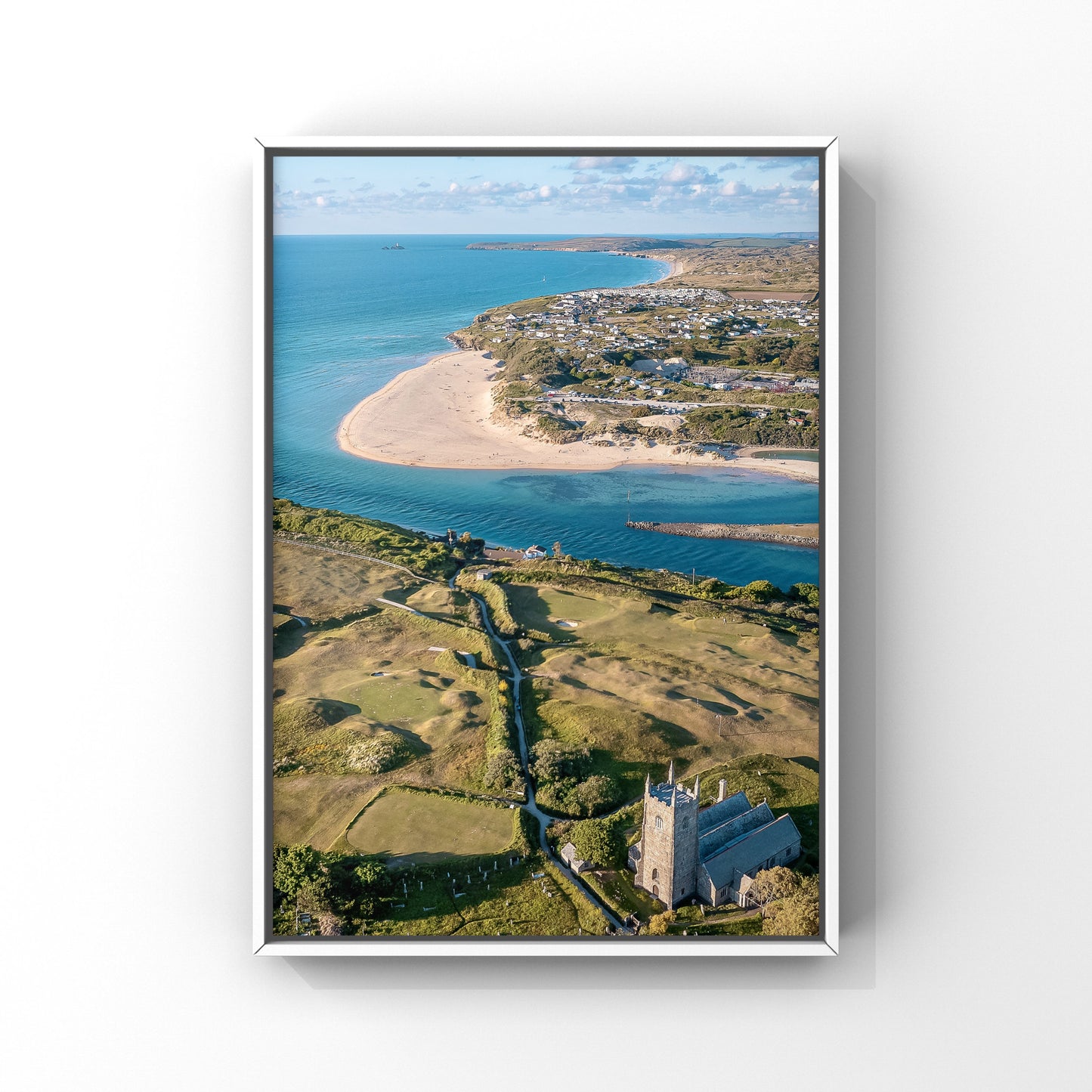 Lelant Church and Hayle Print