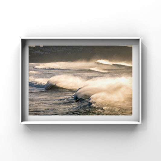 Waves and White Horses Fistral Cornwall