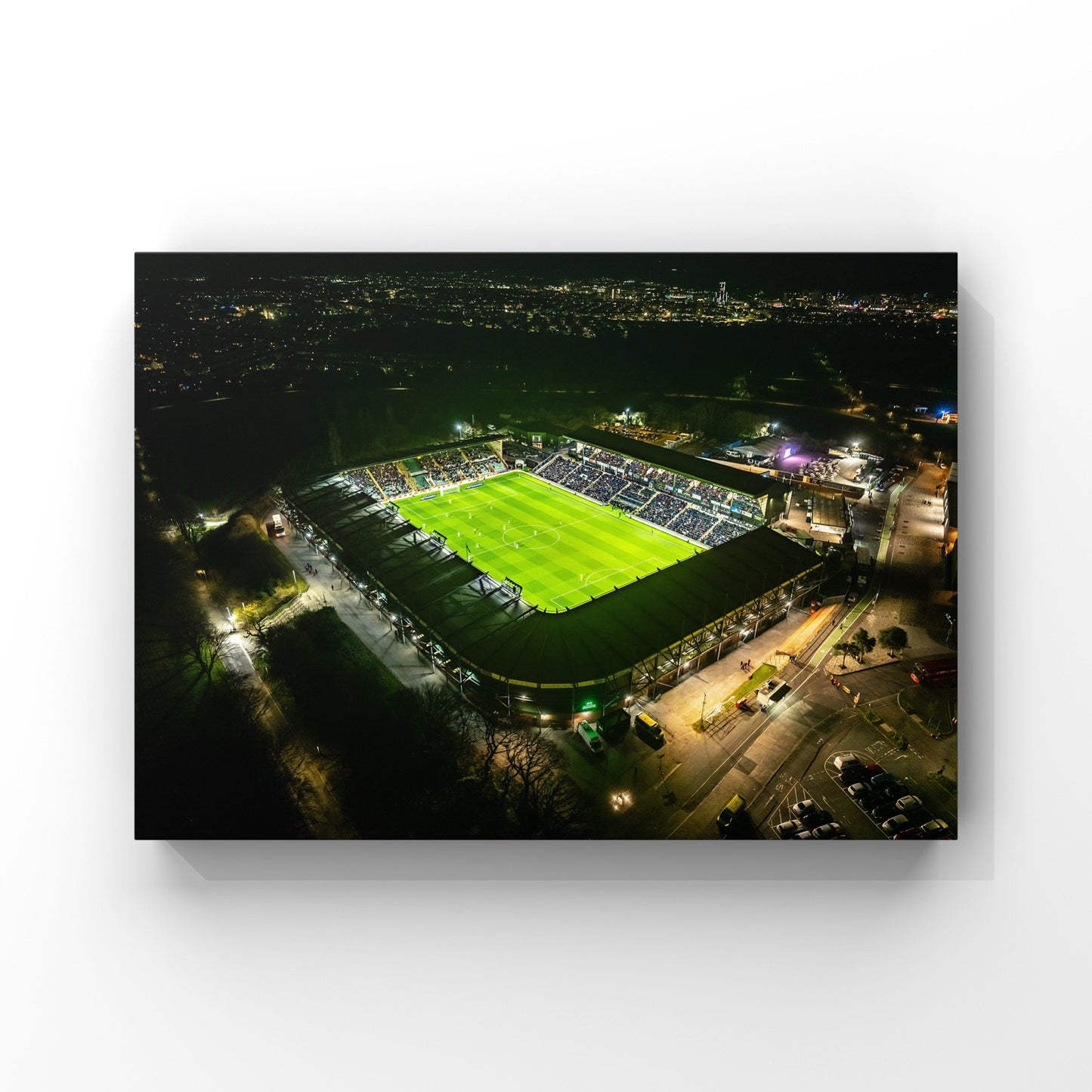 Plymouth Argyle Home Park Stadium Night Print