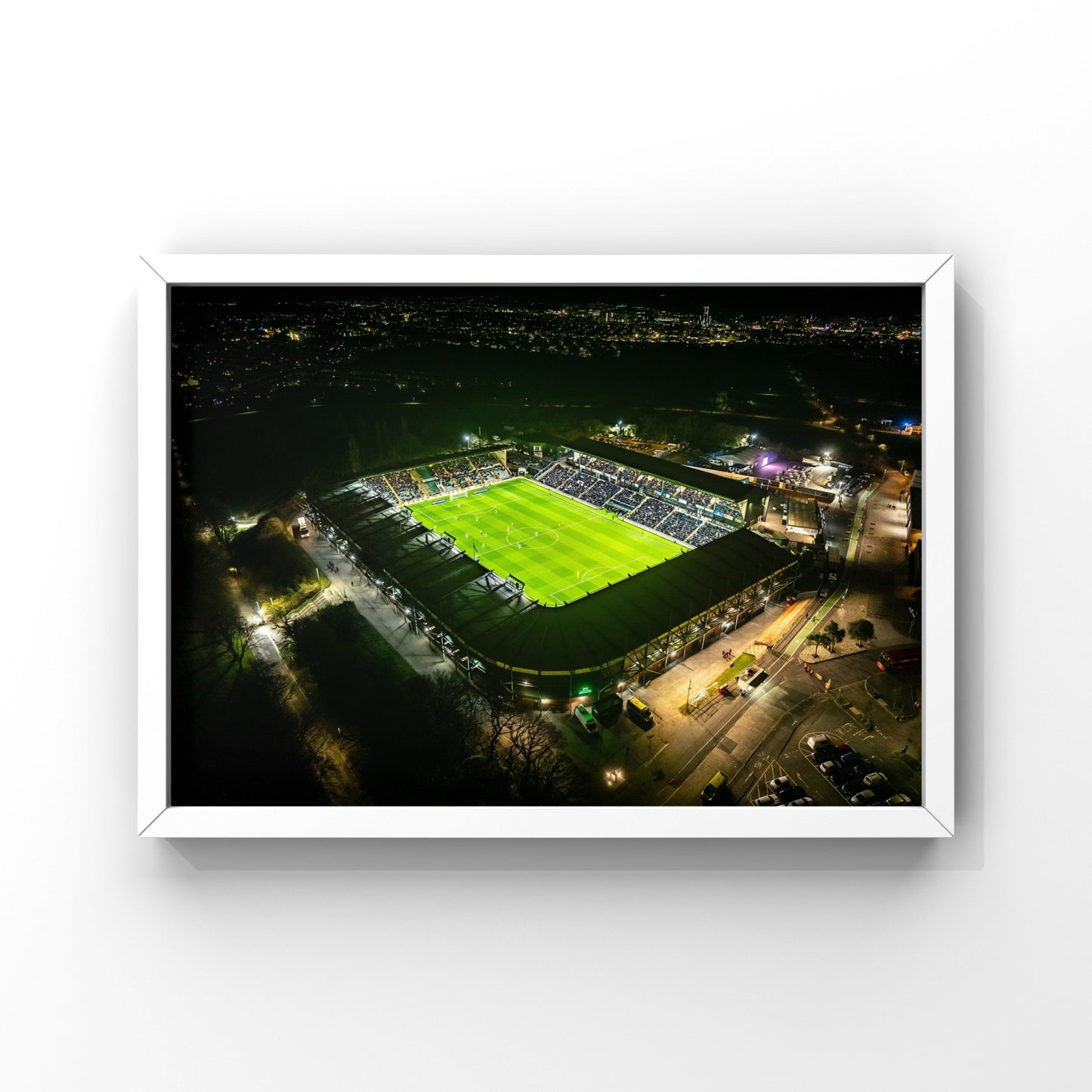 Plymouth Argyle Home Park Stadium Night Print