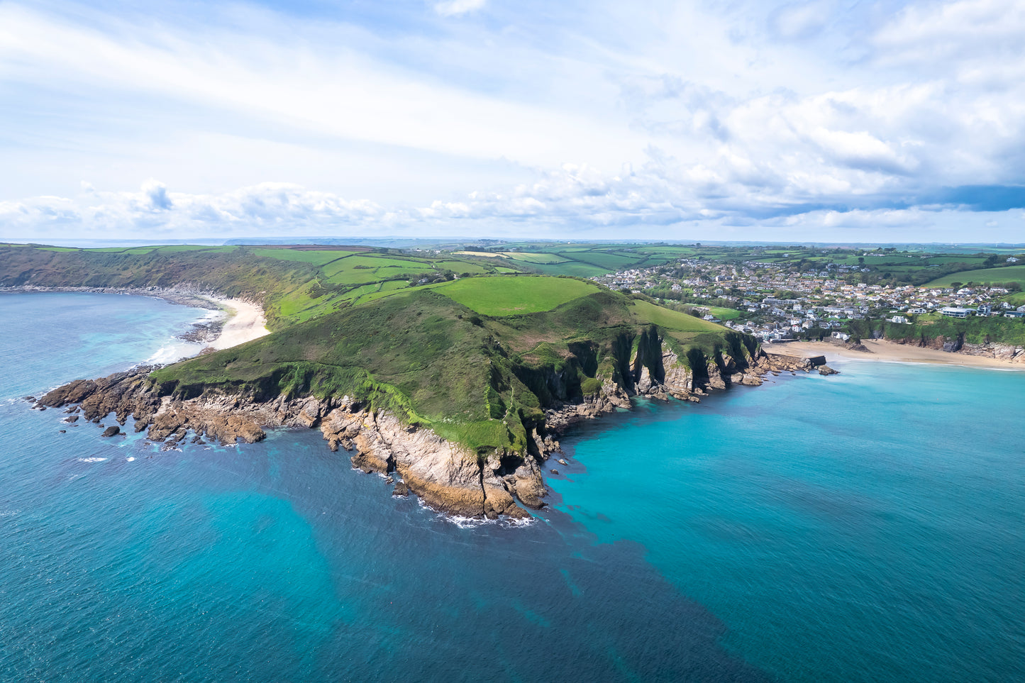 Gorran Haven /Vault Beach Cornwall Aerial Print