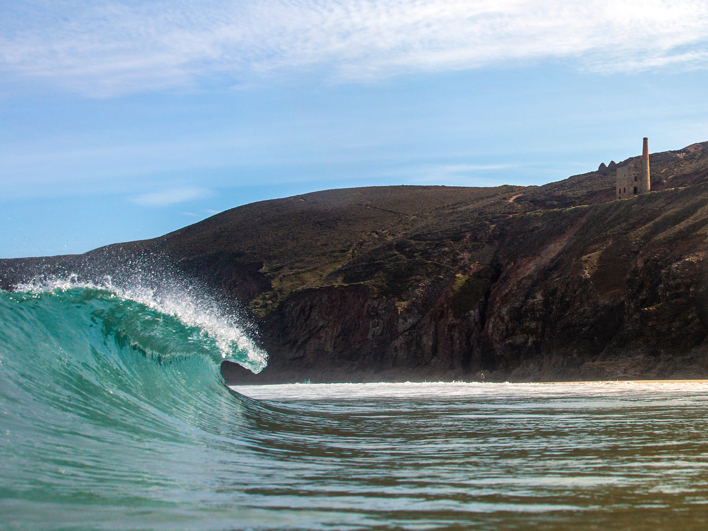 Cornwall Wave / Tin Mine Wheal Coates Print