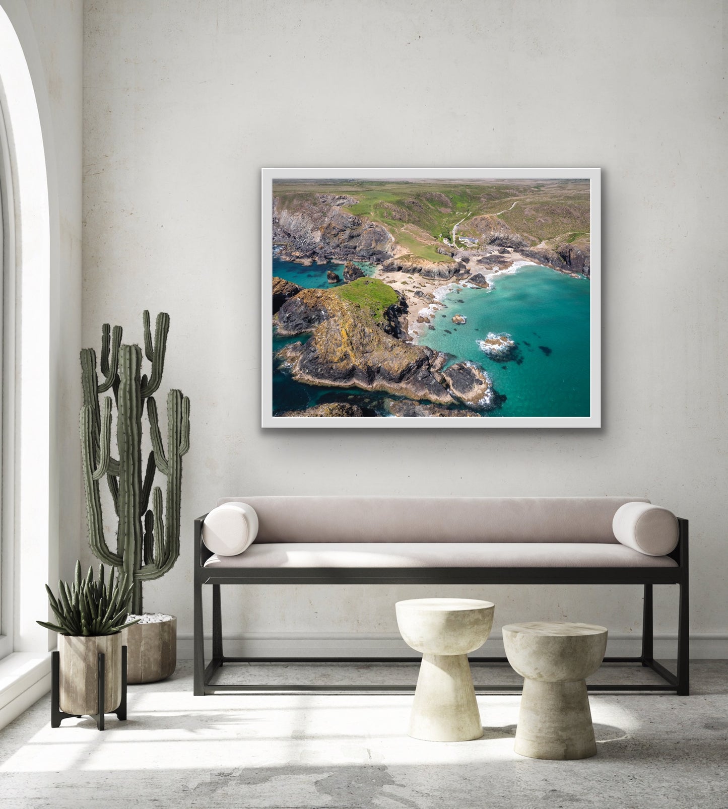 Kynance Cove Cornwall Aerial Print