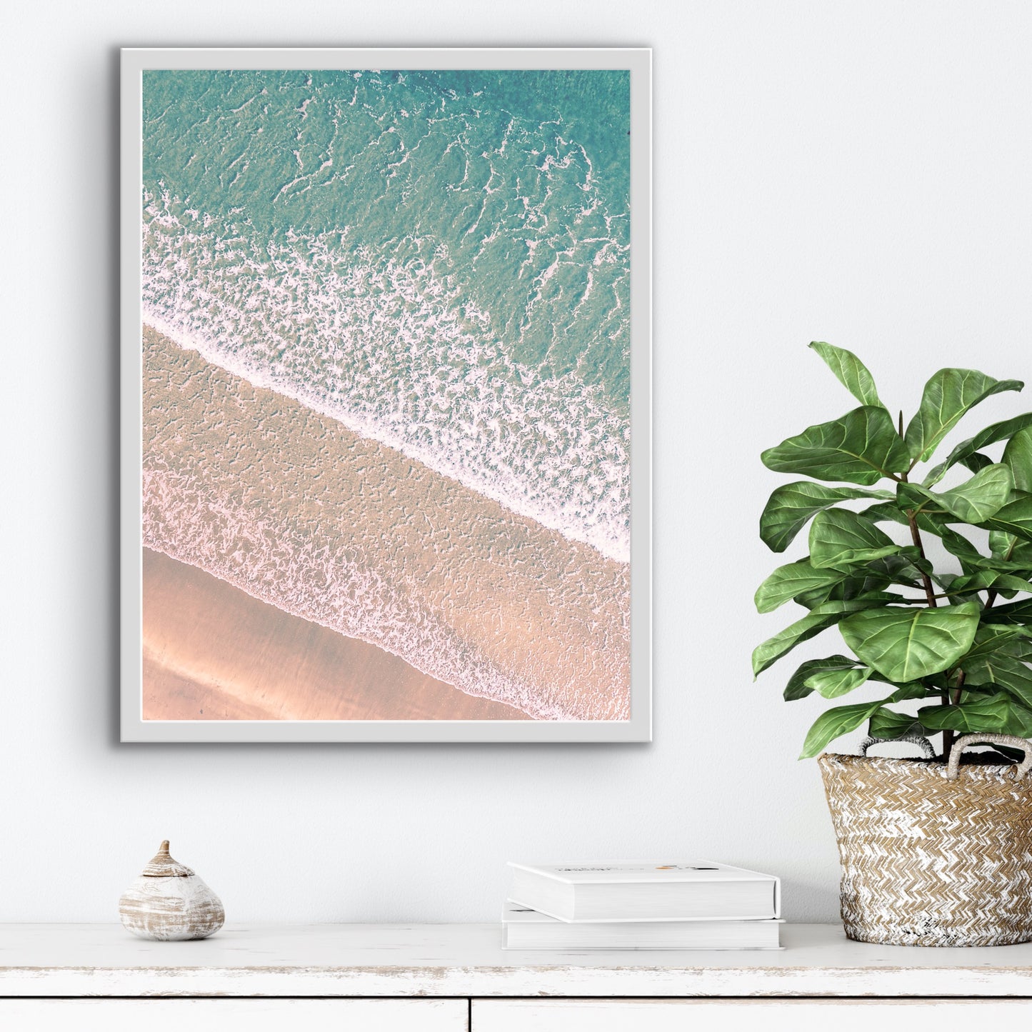 Gorran Haven Beach Wave Texture Print