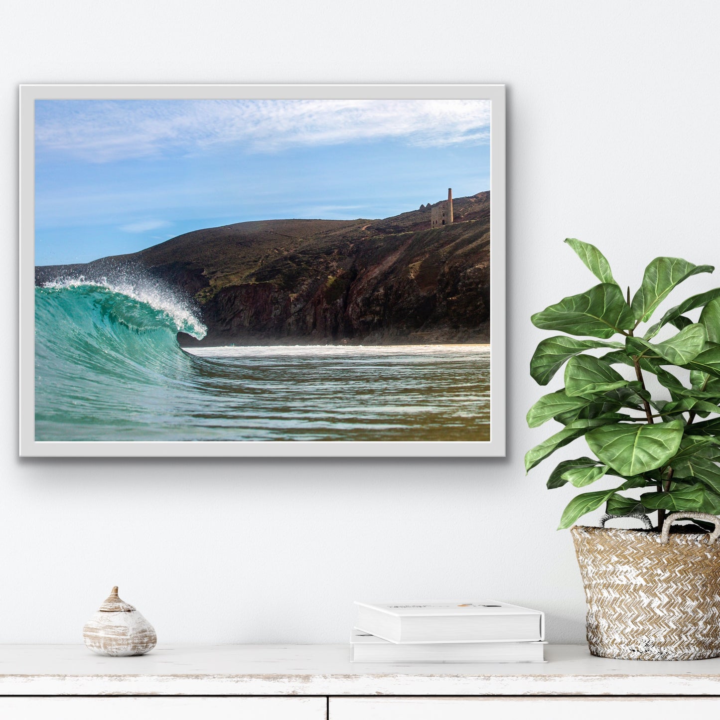 Cornwall Wave / Tin Mine Wheal Coates Print