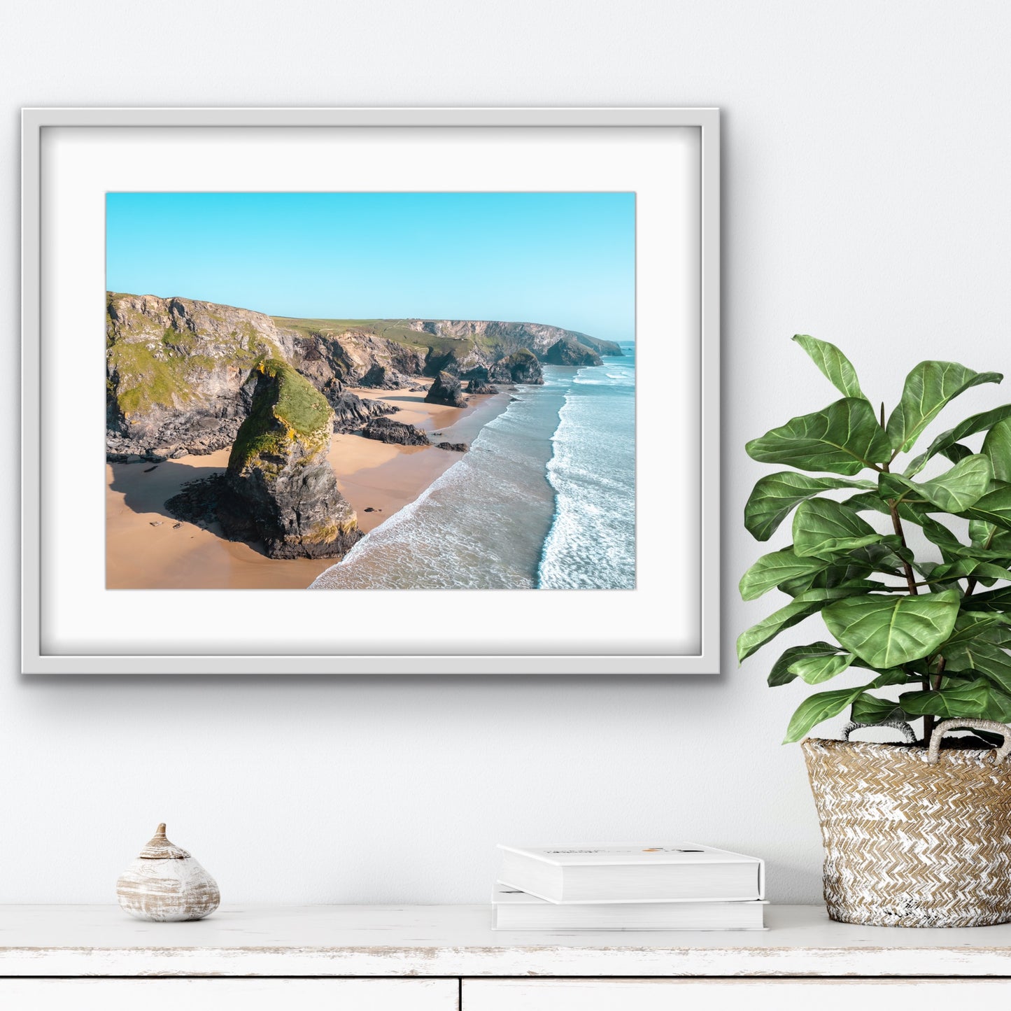 Bedruthan Steps , Cornwall Print