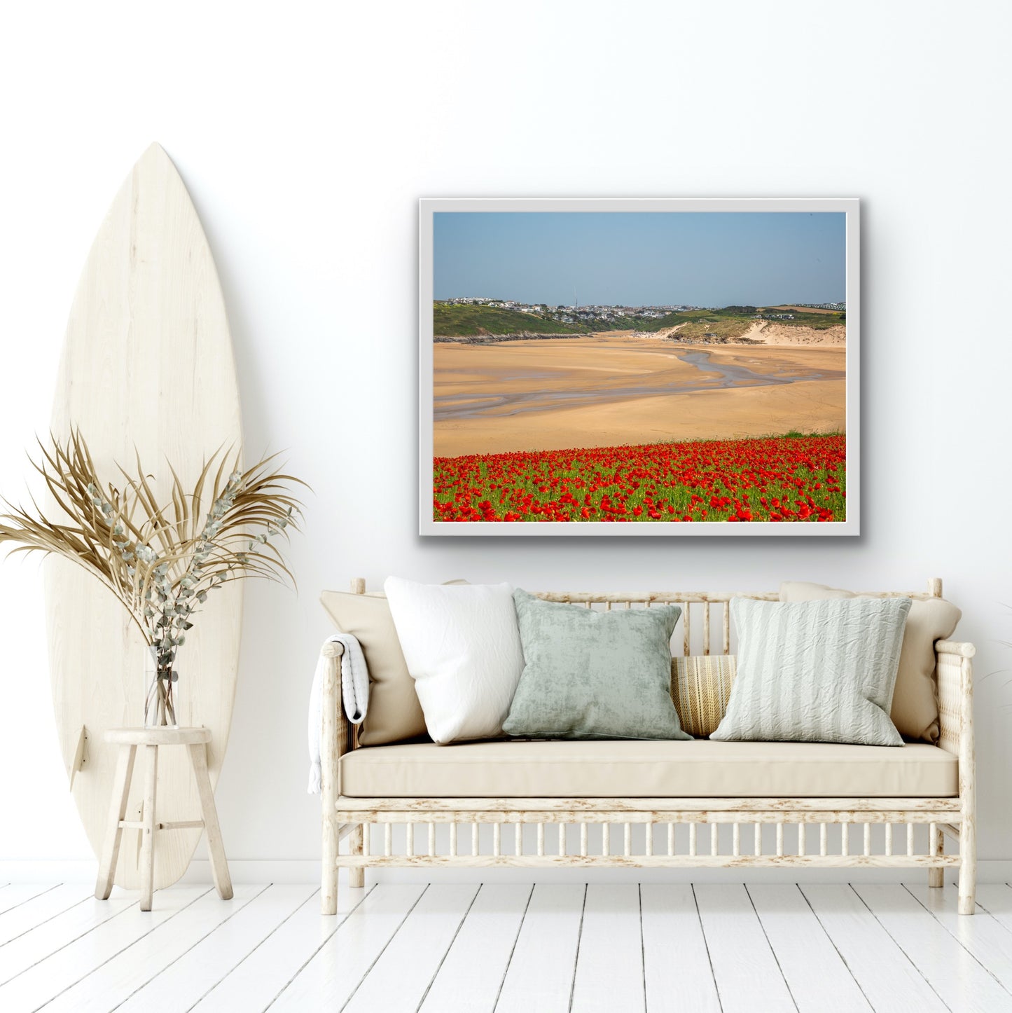 Poppies of Pentire , Crantock Beach Cornwall Print