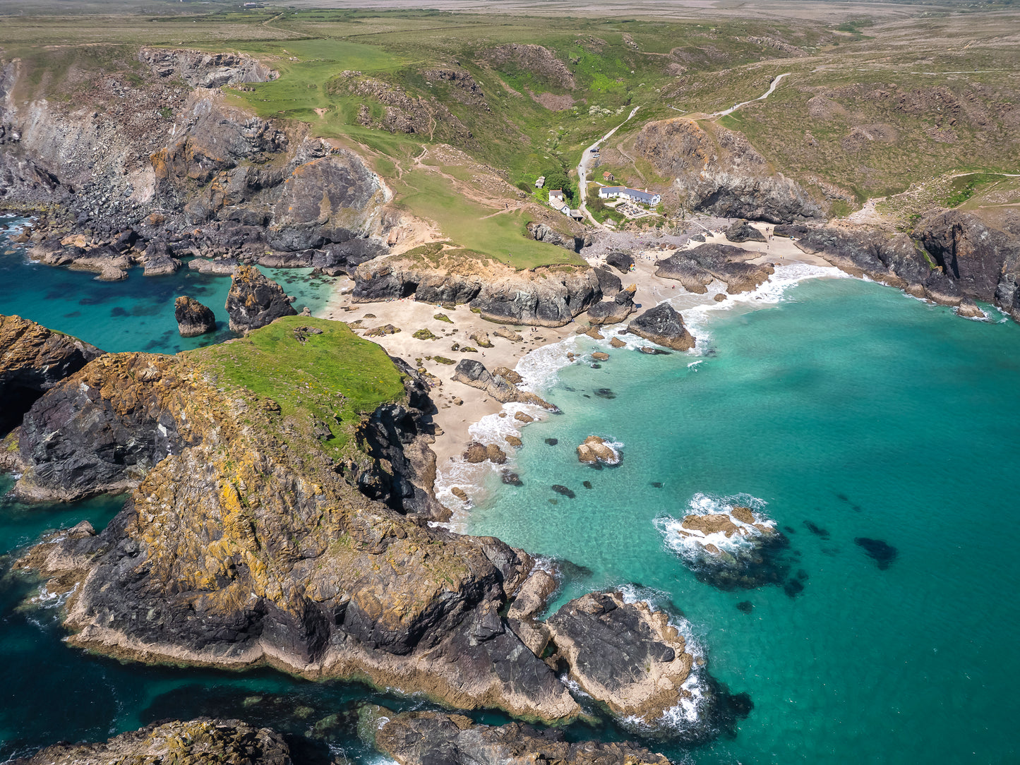 Kynance Cove Cornwall Aerial Print