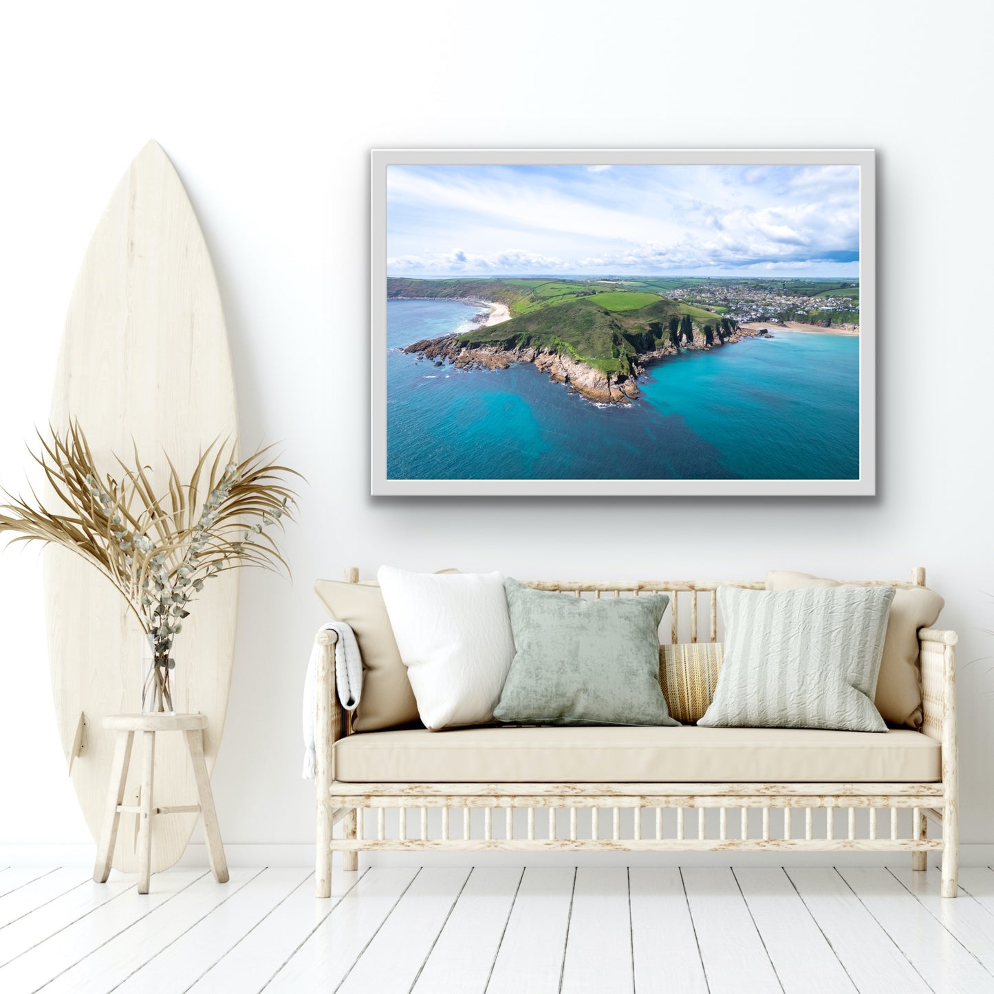 Gorran Haven /Vault Beach Cornwall Aerial Print