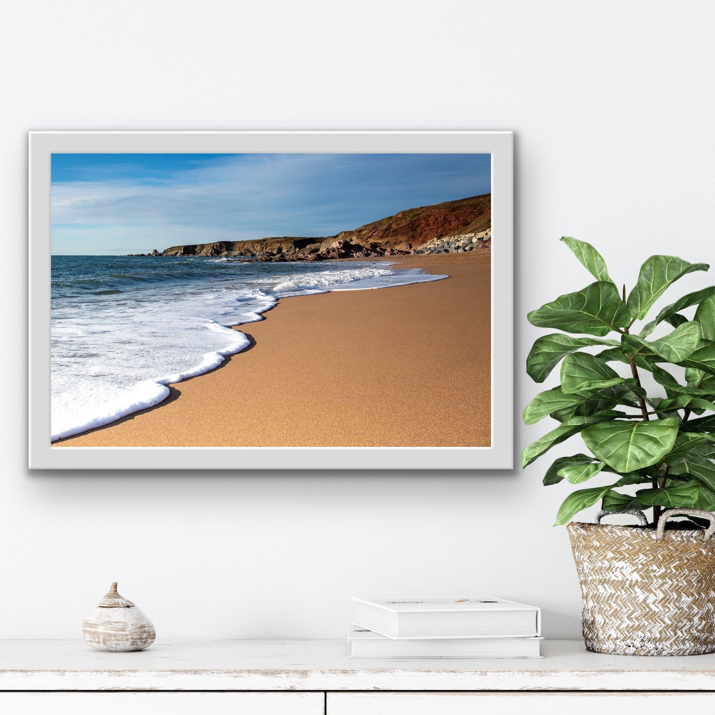 Thurlestone Beach , Devon Print