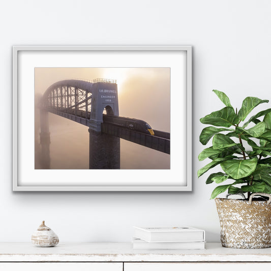 Hitachi Class 800 Crossing Brunel Bridge Framed Print