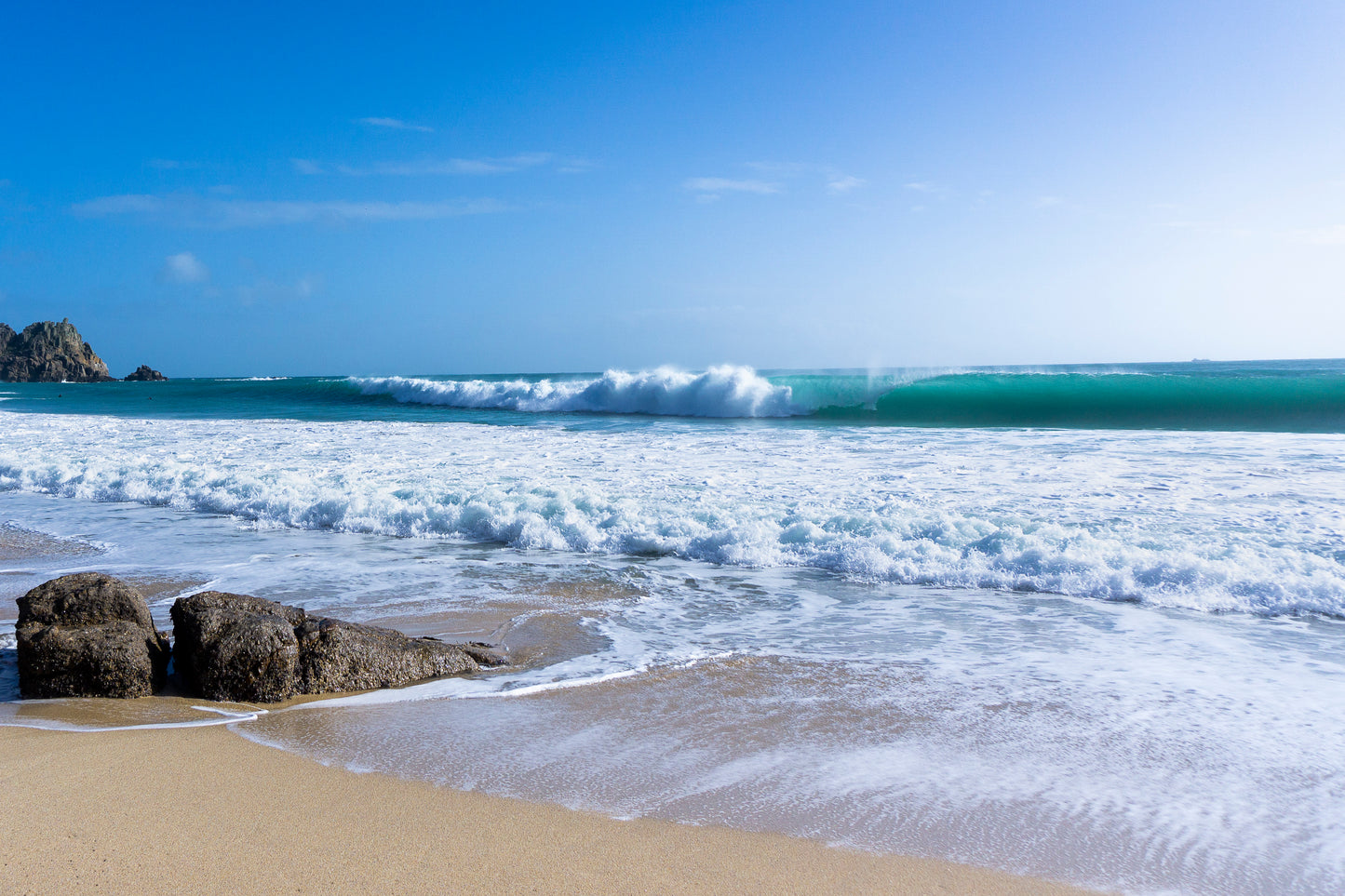 Porthcurno Summer Colours Print