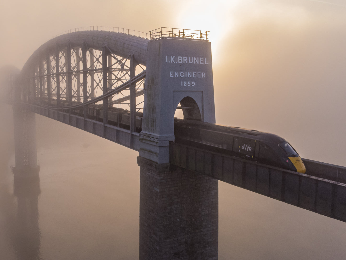 Hitachi Class 800 Crossing Brunel Bridge Framed Print