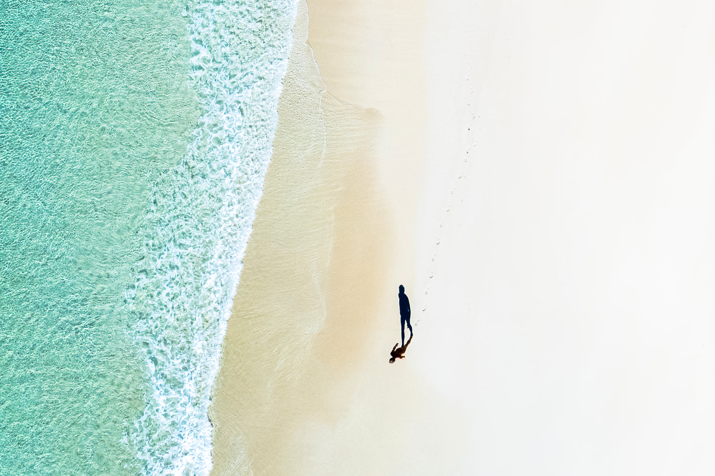 Porthcurno Aerial Minimal Photo Picture Print