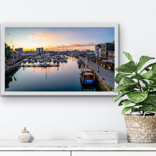 Plymouth Barbican Sunrise Print