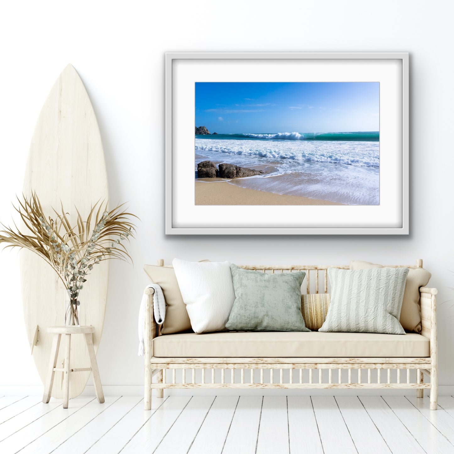 Porthcurno Summer Colours Print